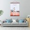 Magnetic Poster Hanger Frame, 8x10 8x12 8x24 Light Wood Wooden Magnet Canvas Artwork Print Dowel Poster Hangers Frames Hanging Kit (Mahogany, 8")